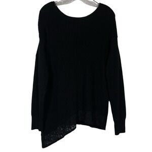 NWT‎ Simply Vera Wang Sz L Black Sweater Fairy Grunge Dark Romantic Witchy Lace